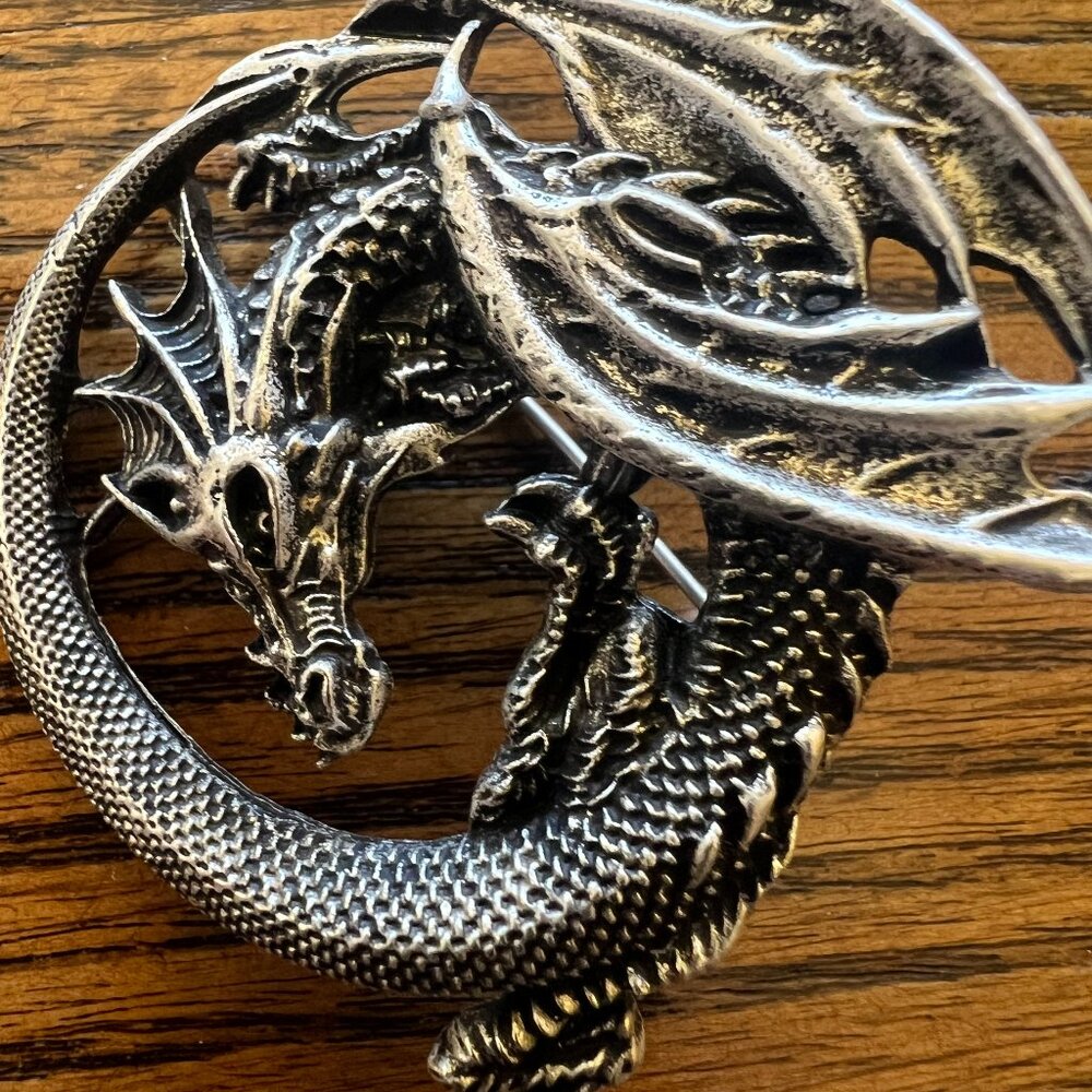 Silver Metal Game of Thrones Dragon Brooch